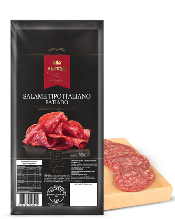 Salame Italiano fatiado 100g - Majestade