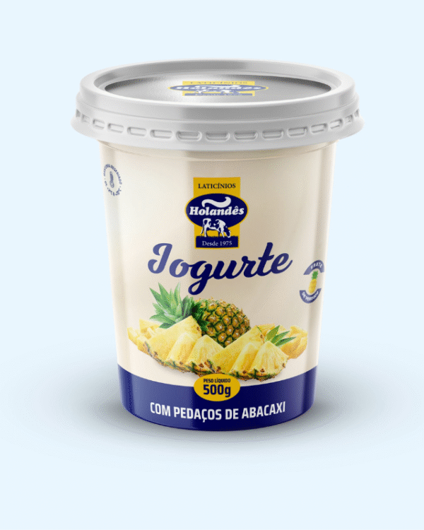Iogurte de Abacaxi 500g - Laticínios Holandês