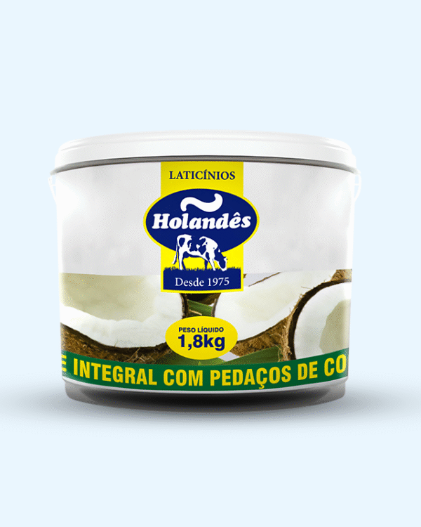 Iogurte de Coco 1,8kg - Laticínios Holandês
