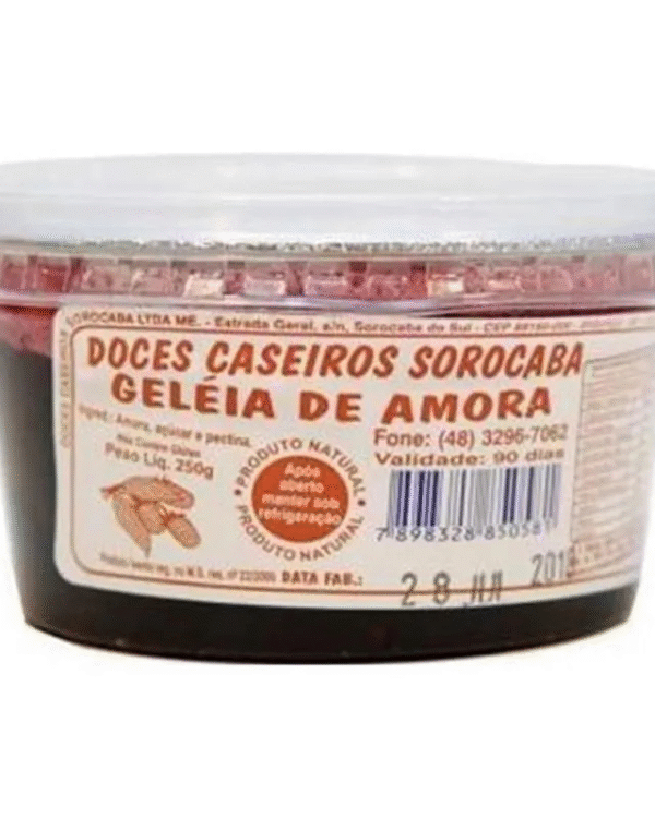 Geleia de Amora Light 250g - Doces Sorocaba