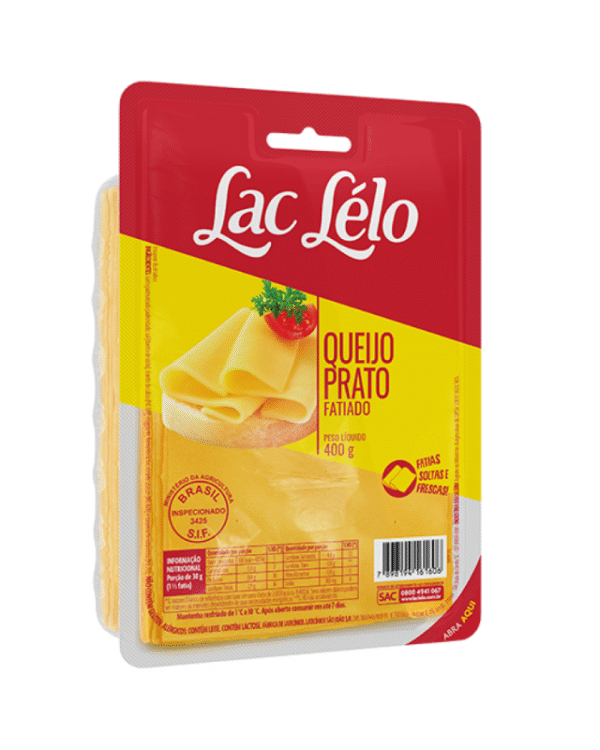Queijo Prato fatiado 300g - Lac Lélo