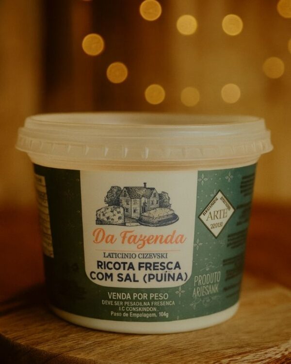 Ricota Puína Pacheco - Da Fazenda Laticínio Cizeski
