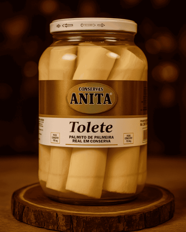 Palmito de Palmeira Real Tolete em Conserva 1,8kg - Conservas Anita